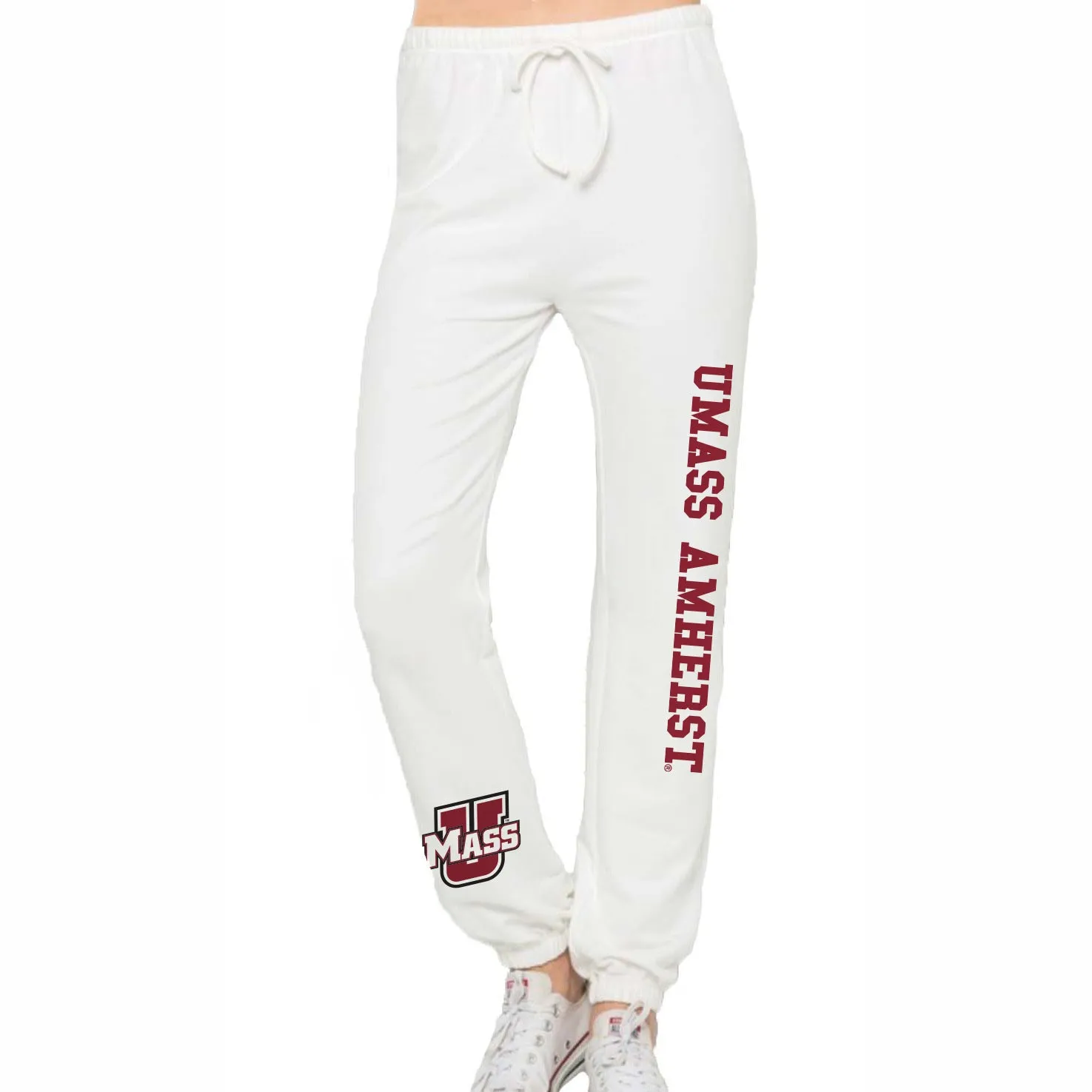 UMass White Joggers