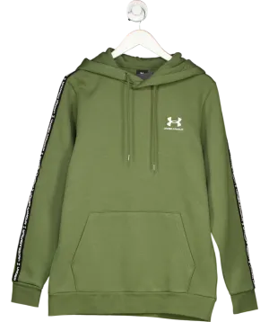 Under Armour Green Icon Fleece Taping Hoodie UK M