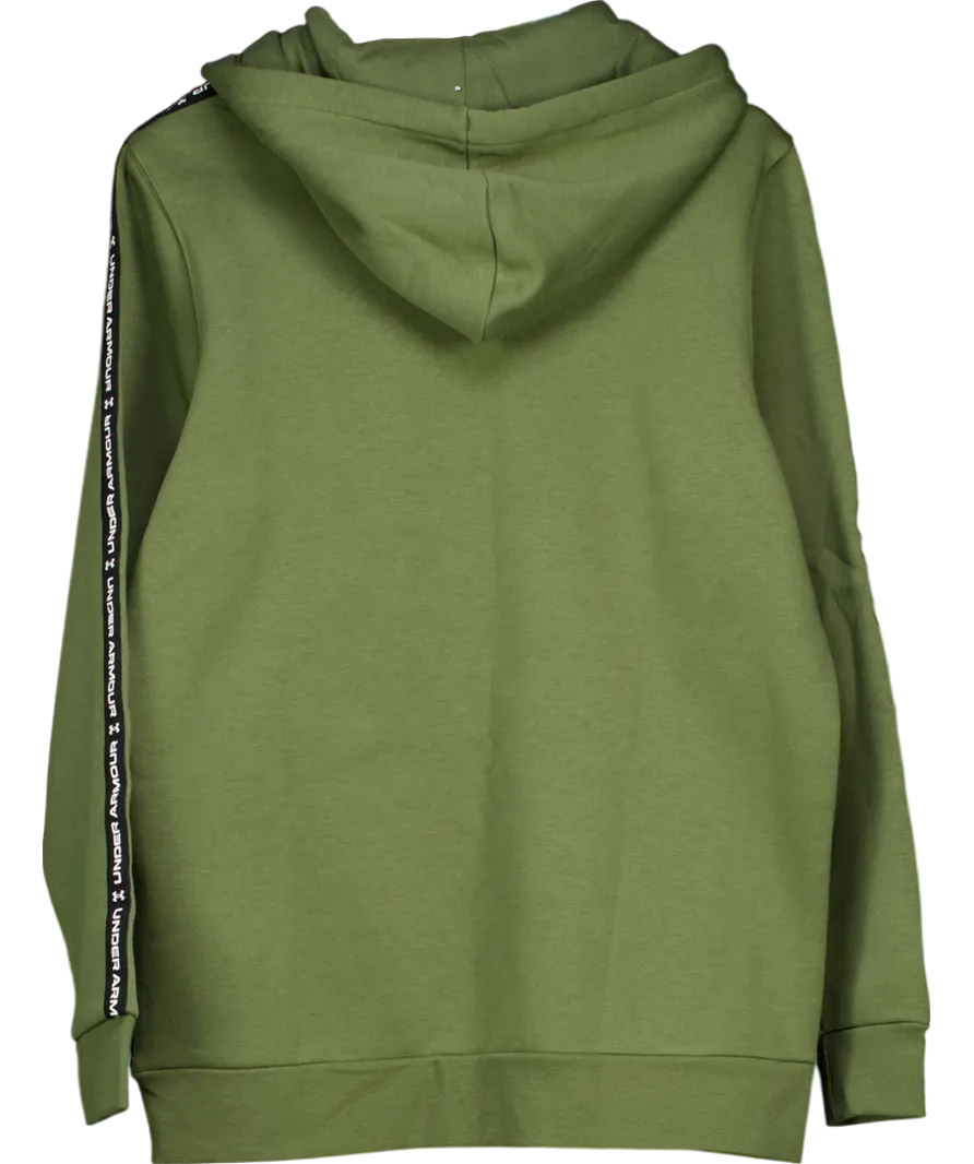 Under Armour Green Icon Fleece Taping Hoodie UK M