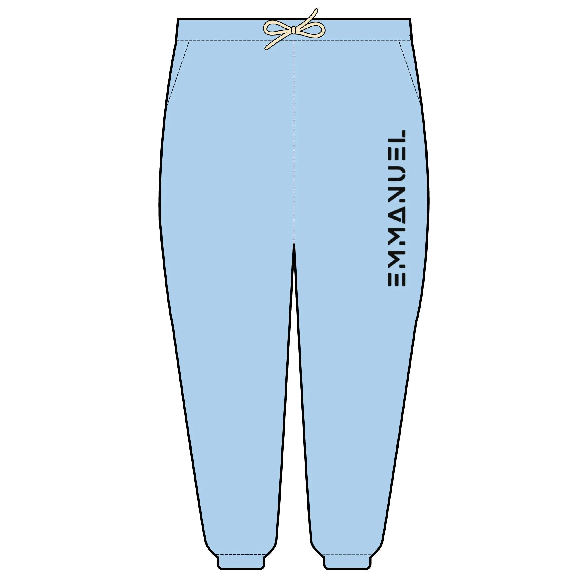 Unisex Garment-Dyed Fleece Sweatpants with Stylish Printed Design