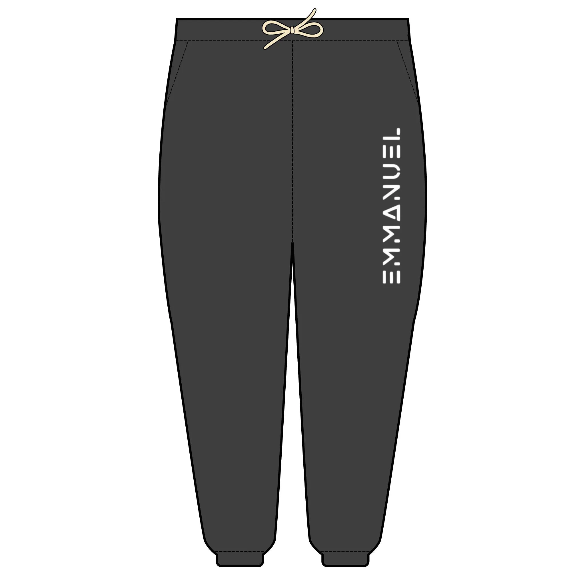 Unisex Garment-Dyed Fleece Sweatpants with Stylish Printed Design