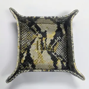 VALET TRAY - GI - GOLD PYTHON LEATHER