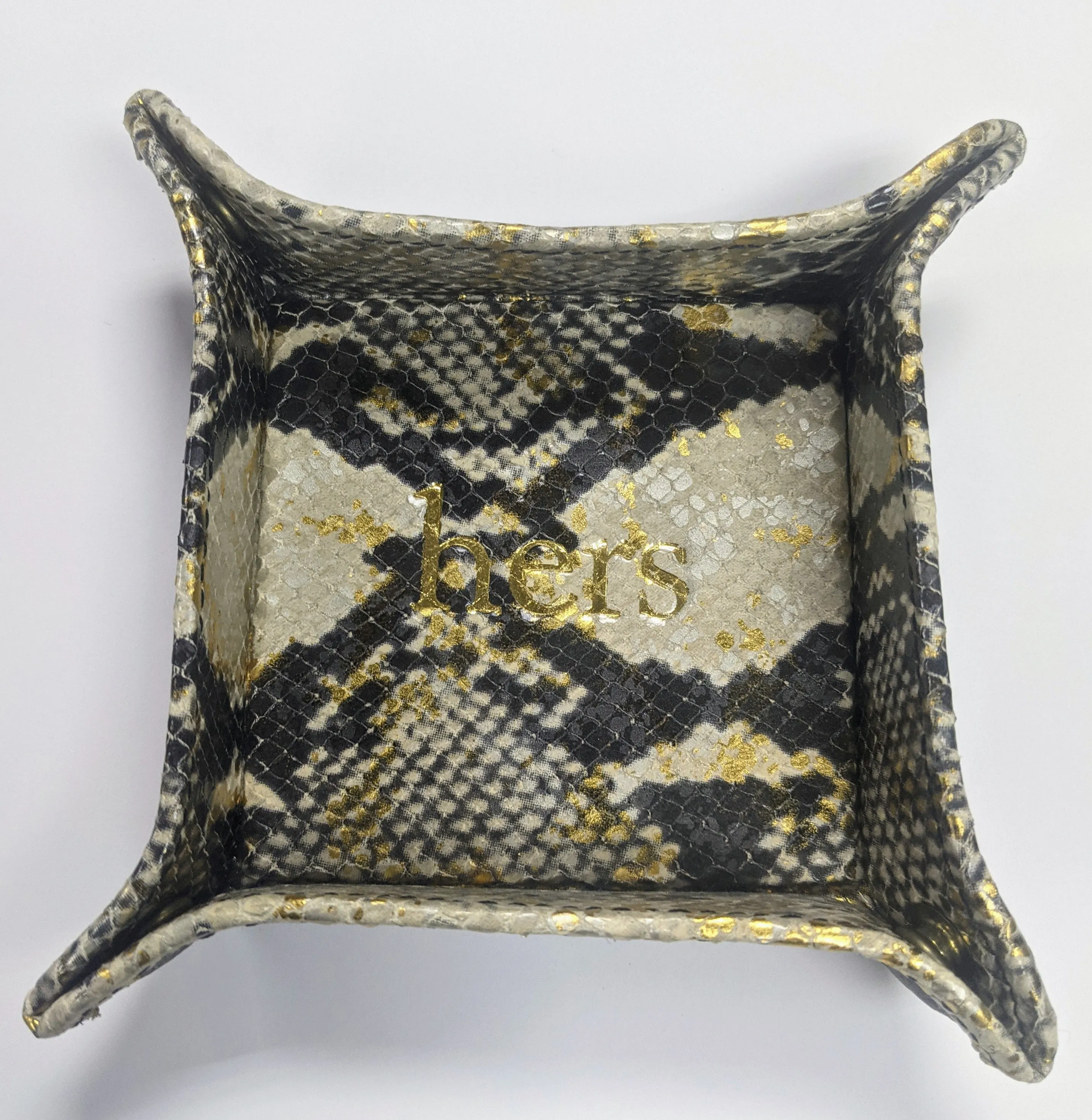 VALET TRAY - GI - GOLD PYTHON LEATHER
