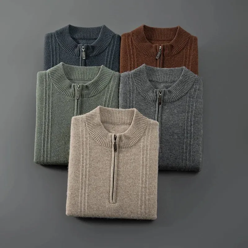 Valois™ - Pure Cashmere Half Zip