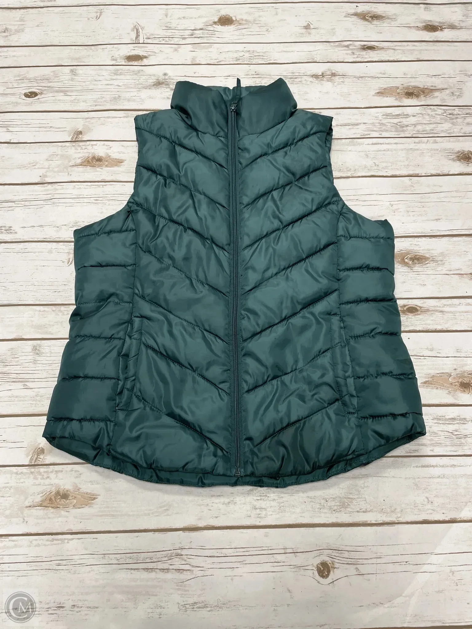Vest Puffer & Quilted By Cme In Green, Size: L