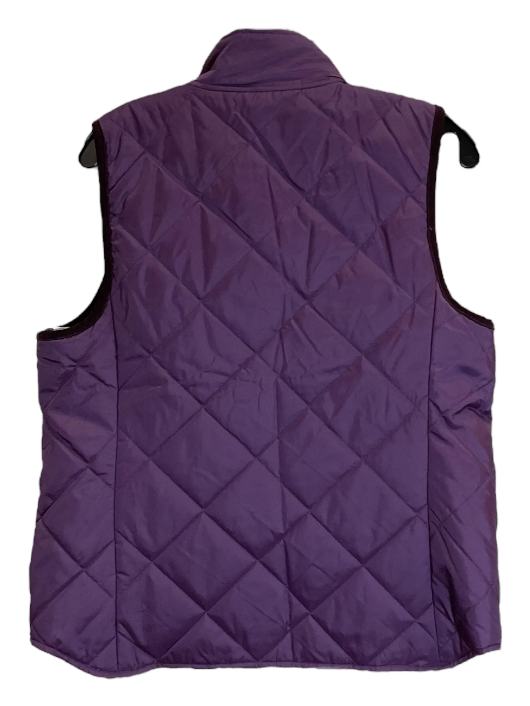 Vest Puffer & Quilted By Evan-picone In Purple, Size: M