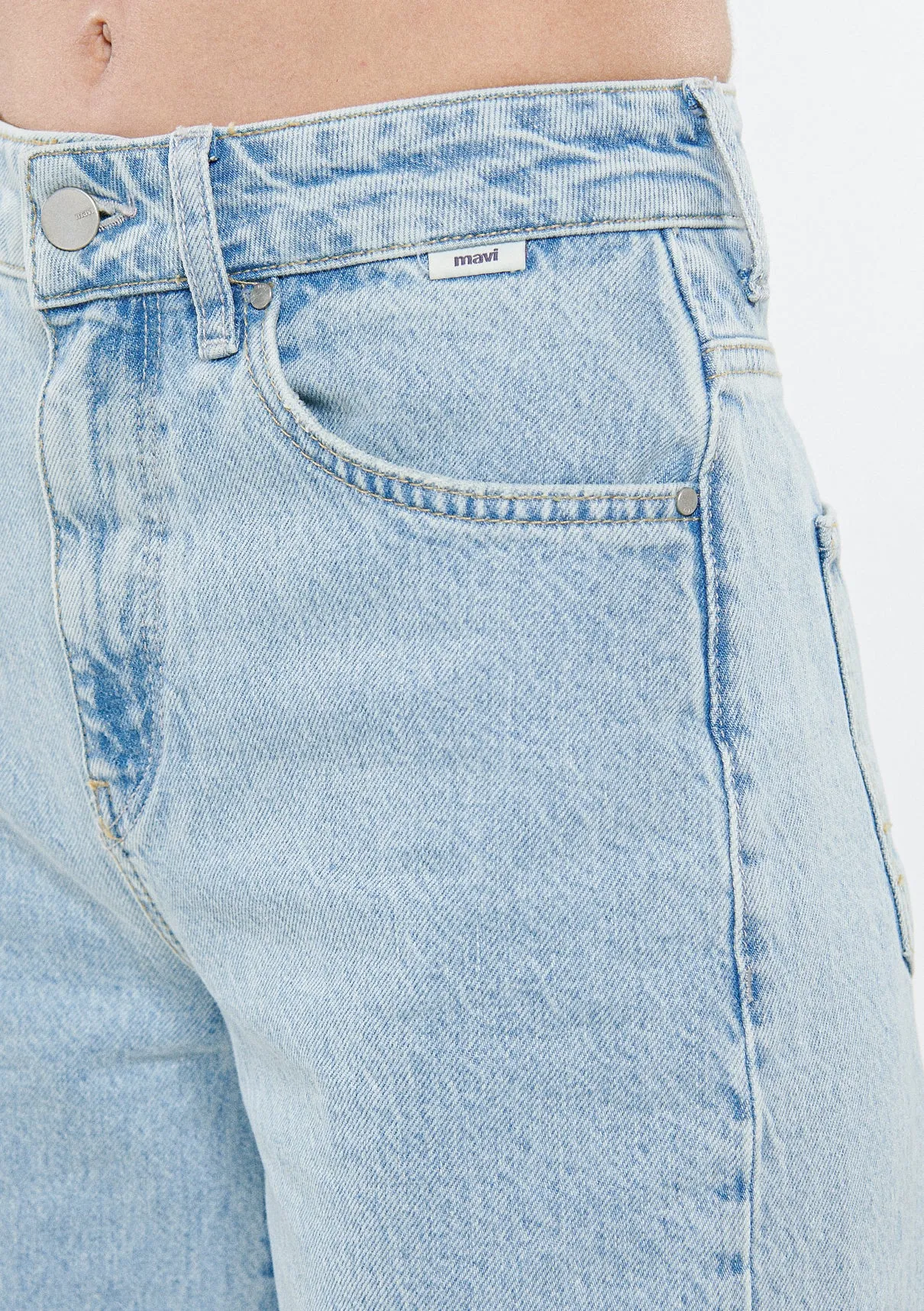 Victoria Bleached Blue Jean Pants
