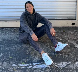 Vintage Black Acid Wash Set