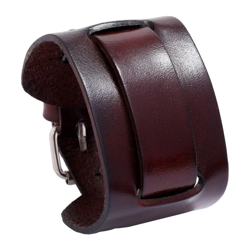 Vintage Simple Leather Gothic Adjustable Strap Bracelet