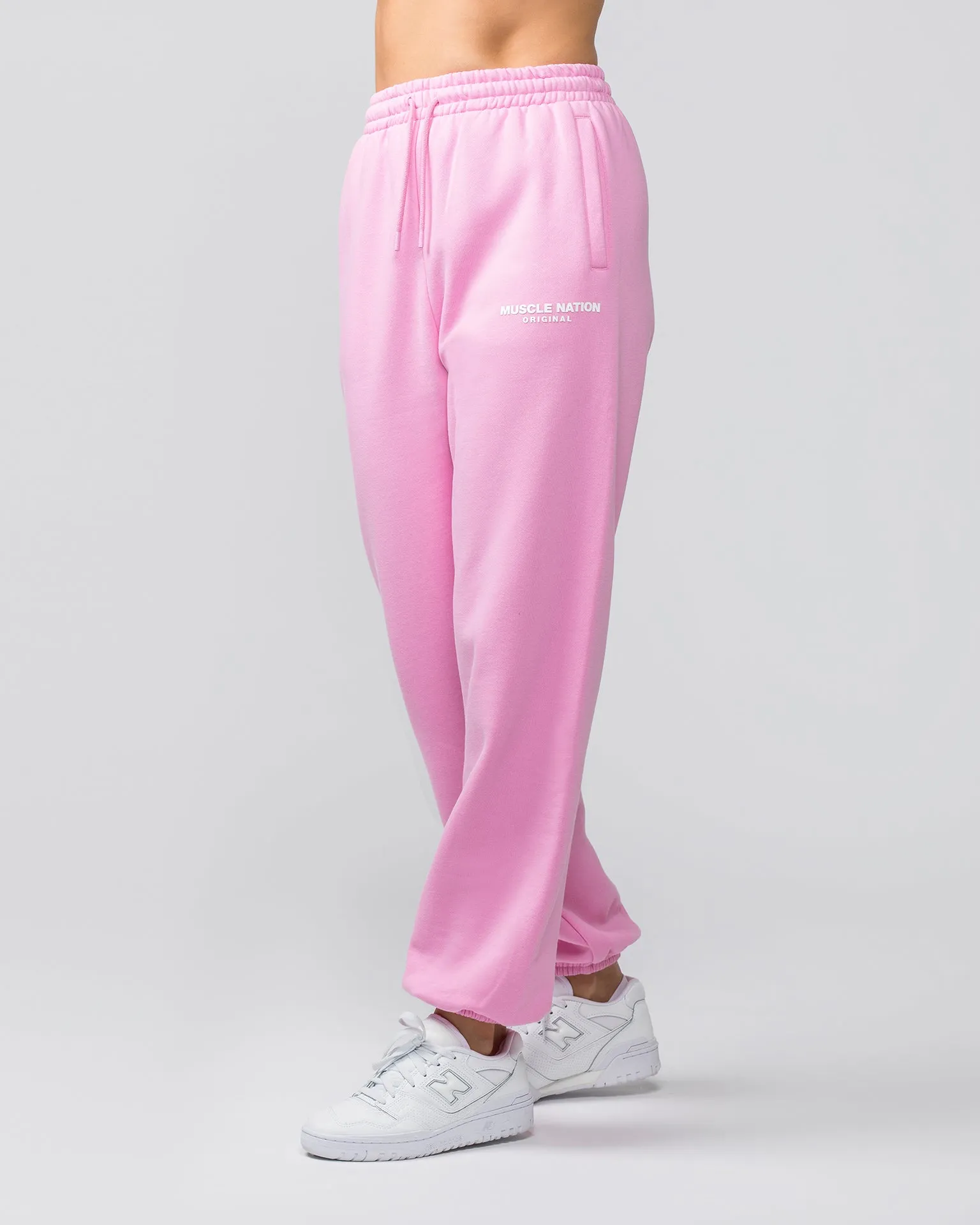 Weekend Slouchy Trackies - Pink Frosting