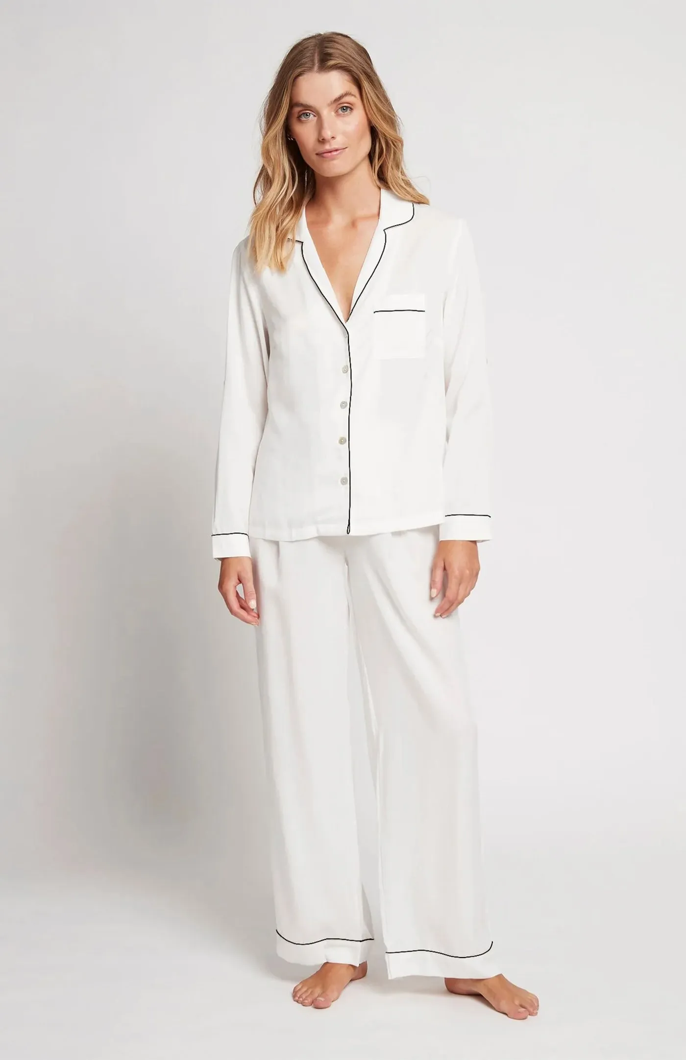 White & Black | Cotton Loungewear Set