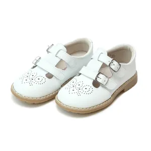 White Beatrix Double Velcro  Shoe