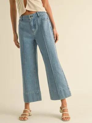 Wide Hem Denim Pants