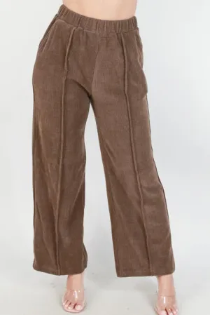 WIDE LEG CORDUROY PANTS