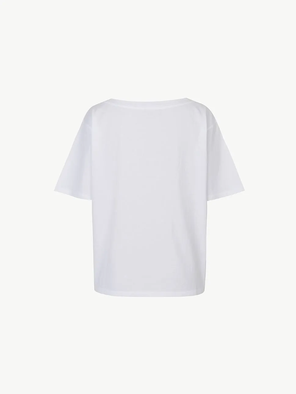 Wide neck Garçon T shirt - white