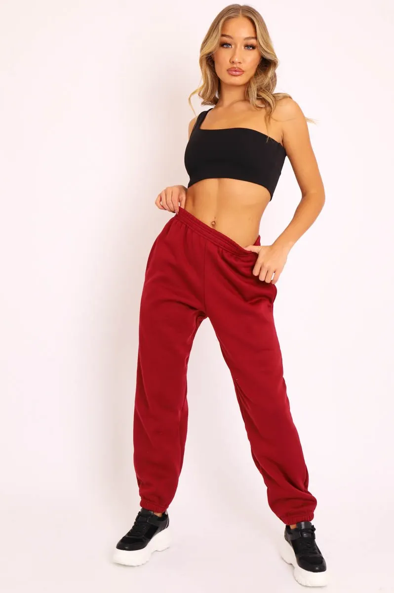 Wine Oversized Joggers - Erica