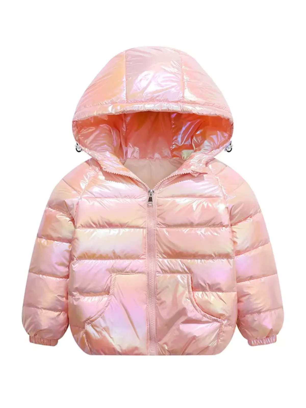 Winter's Sparkle Iridescent Puffer Jacket