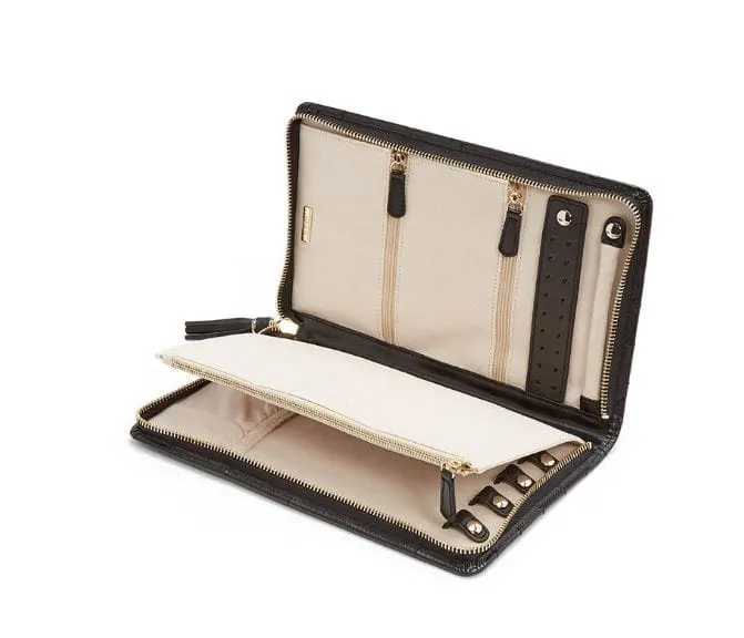 WOLF Caroline Large Jewelry Portfolio Black