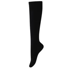 Women's 100% Cashmere Wool Knee Socks - Black