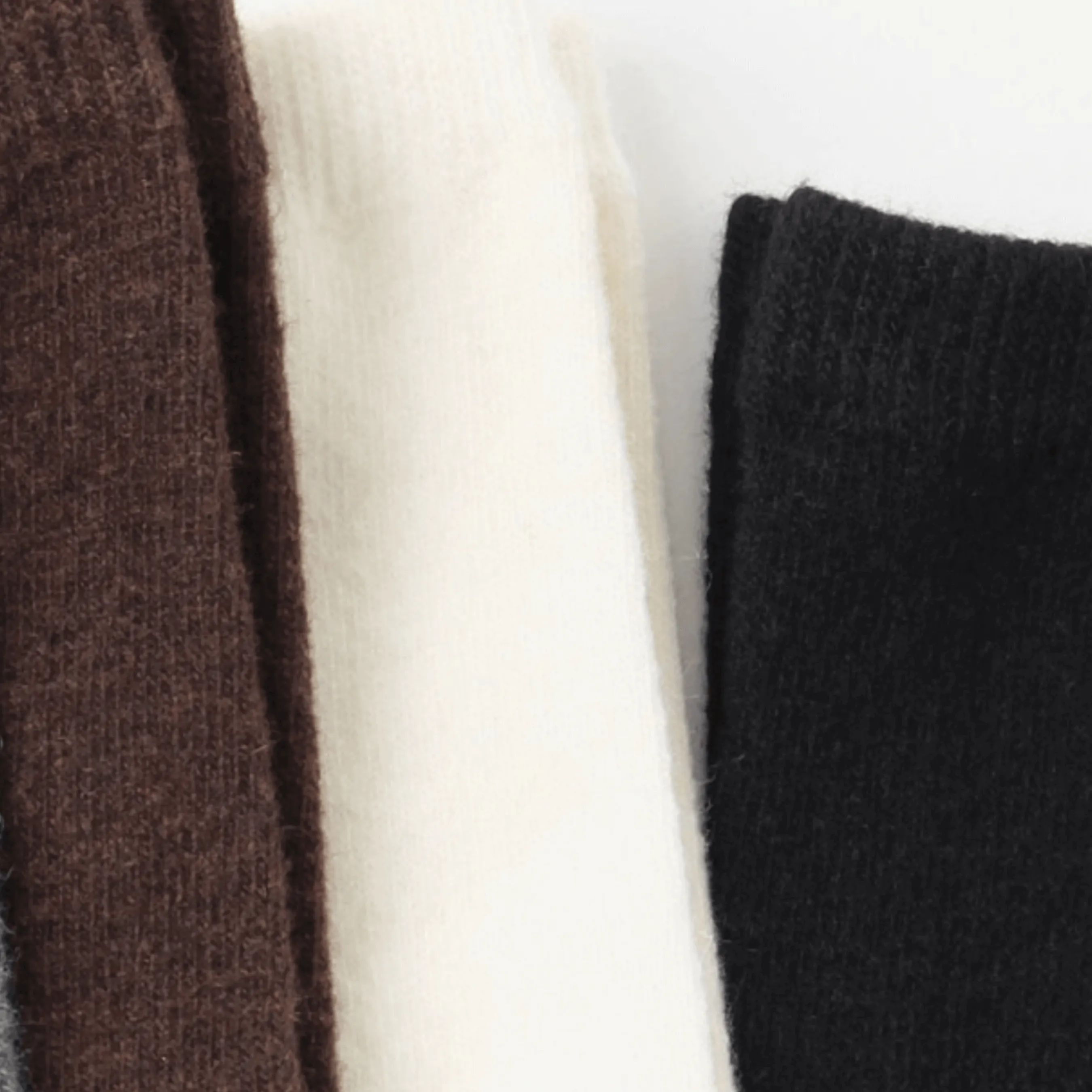 Women's 100% Cashmere Wool Knee Socks - Black