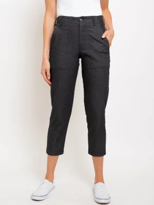 WOMEN'S BLACK DENIM PANTS