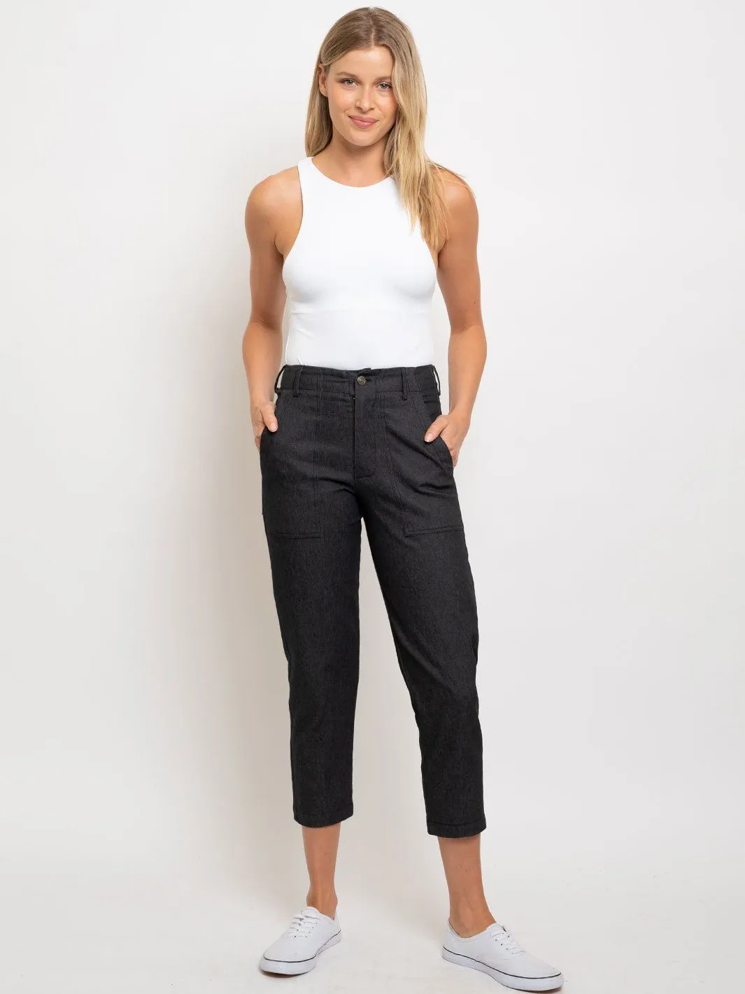 WOMEN'S BLACK DENIM PANTS