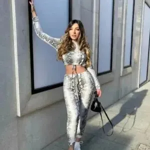 Women's Cropped Top Jogger Lounge Set