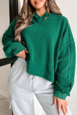 Womens Dark Green Fleece Hoodie
