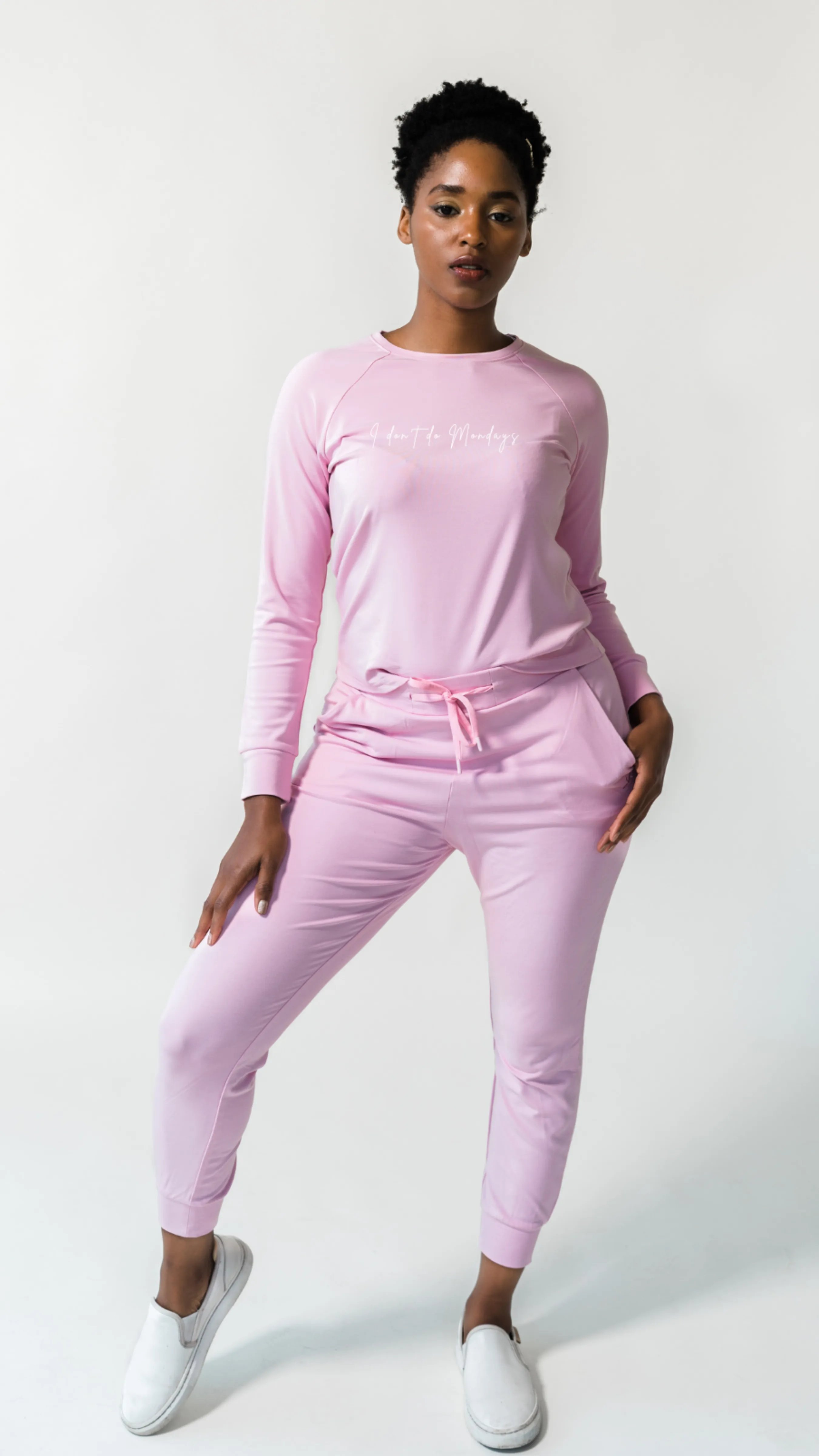 Women's 'I Don't Do Mondays' Bamboo Jogger & Pullover Set