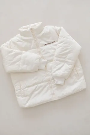 Womens Puffer Jacket - Cream