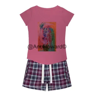Women's Sleepy Tee and Flannel Short Bird of Paradise