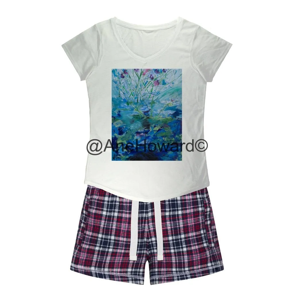 Women's Sleepy Tee and Flannel Short Secret Life of Plants