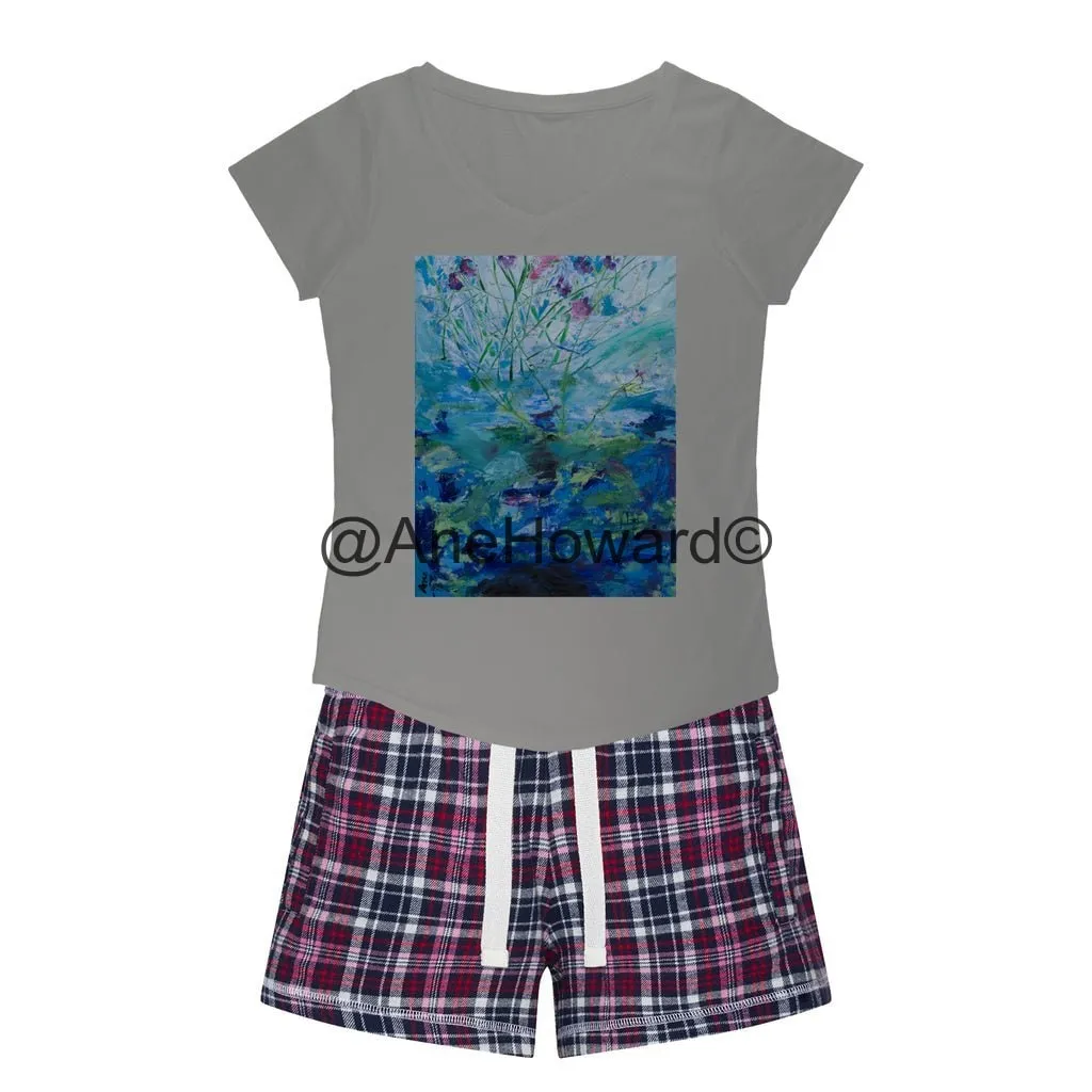 Women's Sleepy Tee and Flannel Short Secret Life of Plants