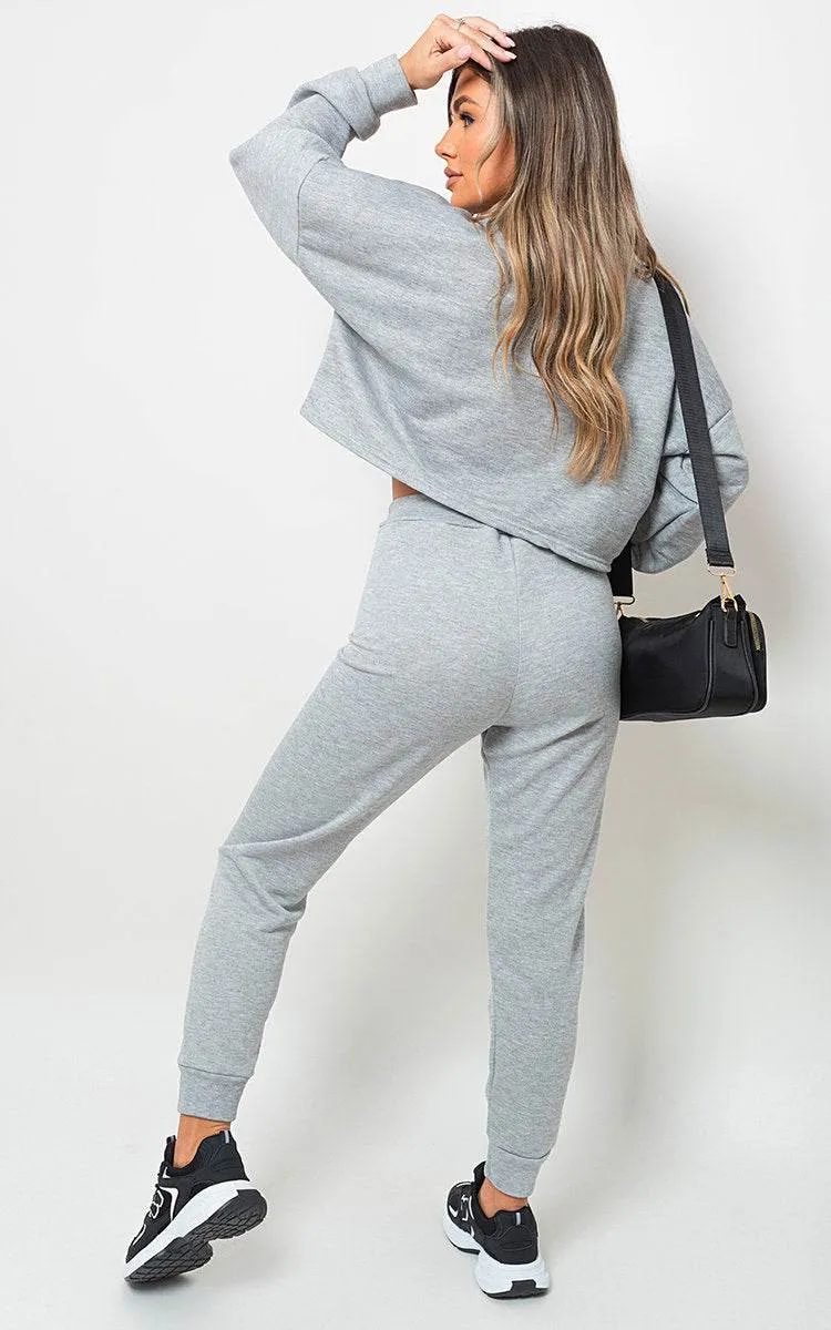 Womens Sweatshirt and Jogger Loungewear Co-ord Set