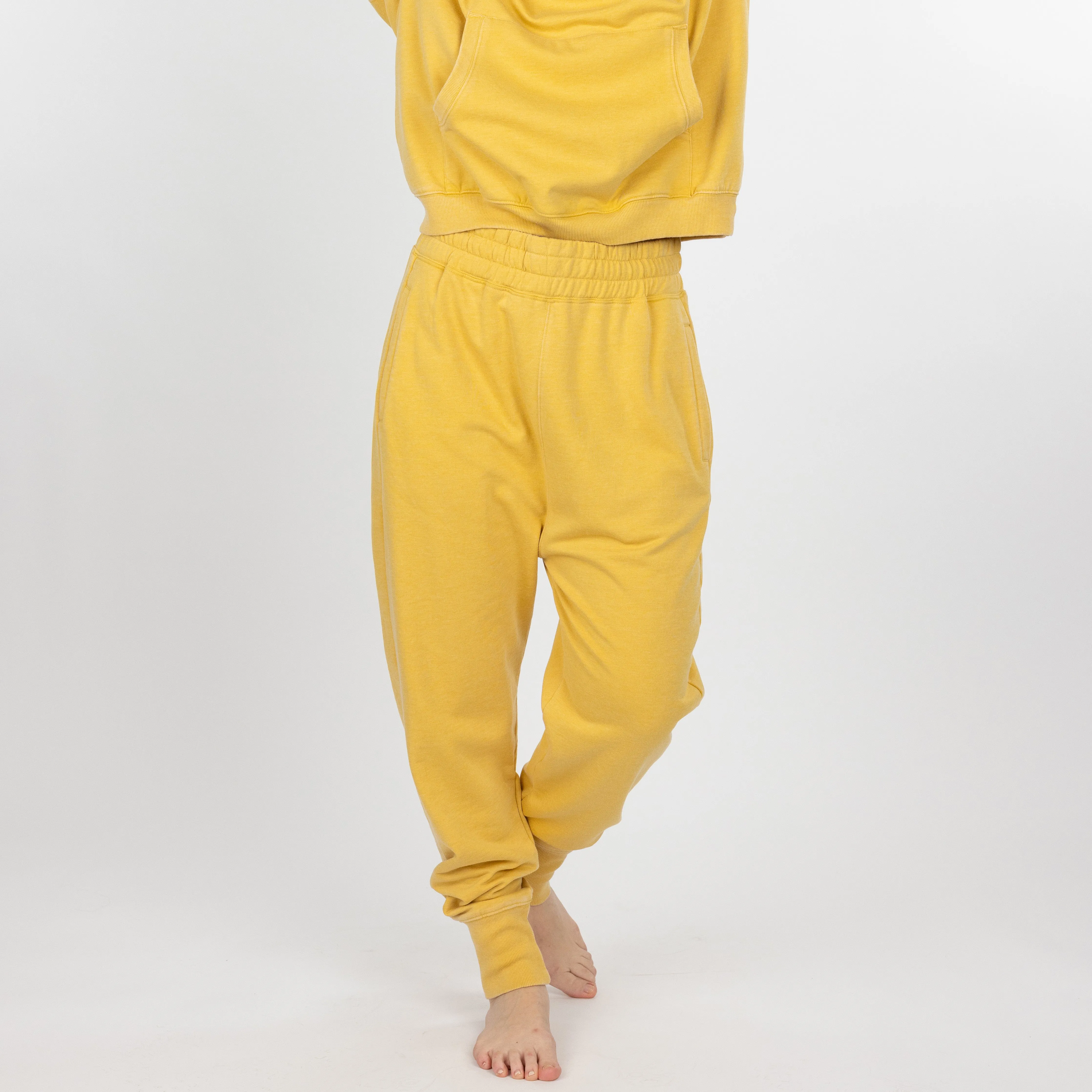 Womens Washed Harem Jogger - Misted Yellow