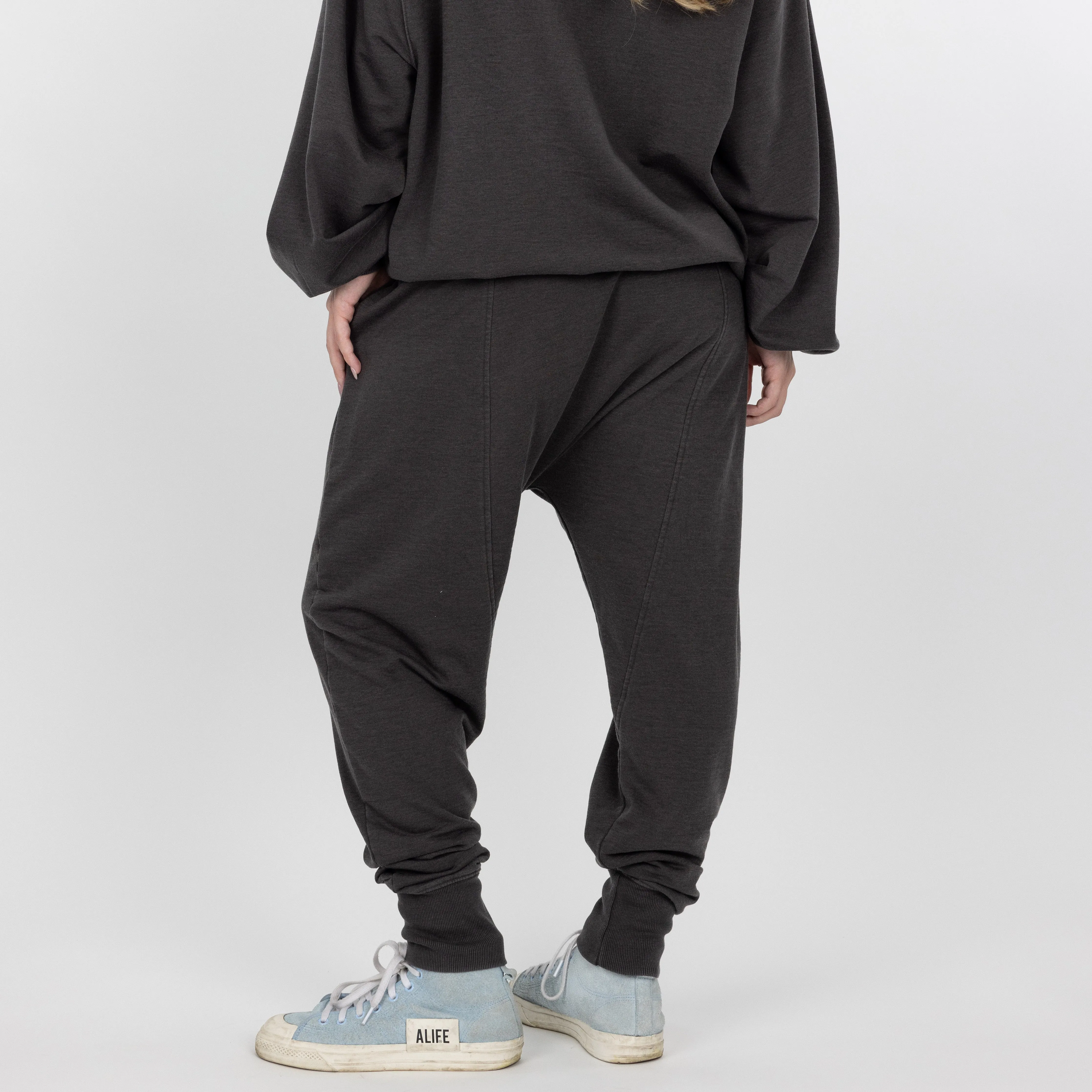 Womens Washed Harem Jogger - Pirate Black