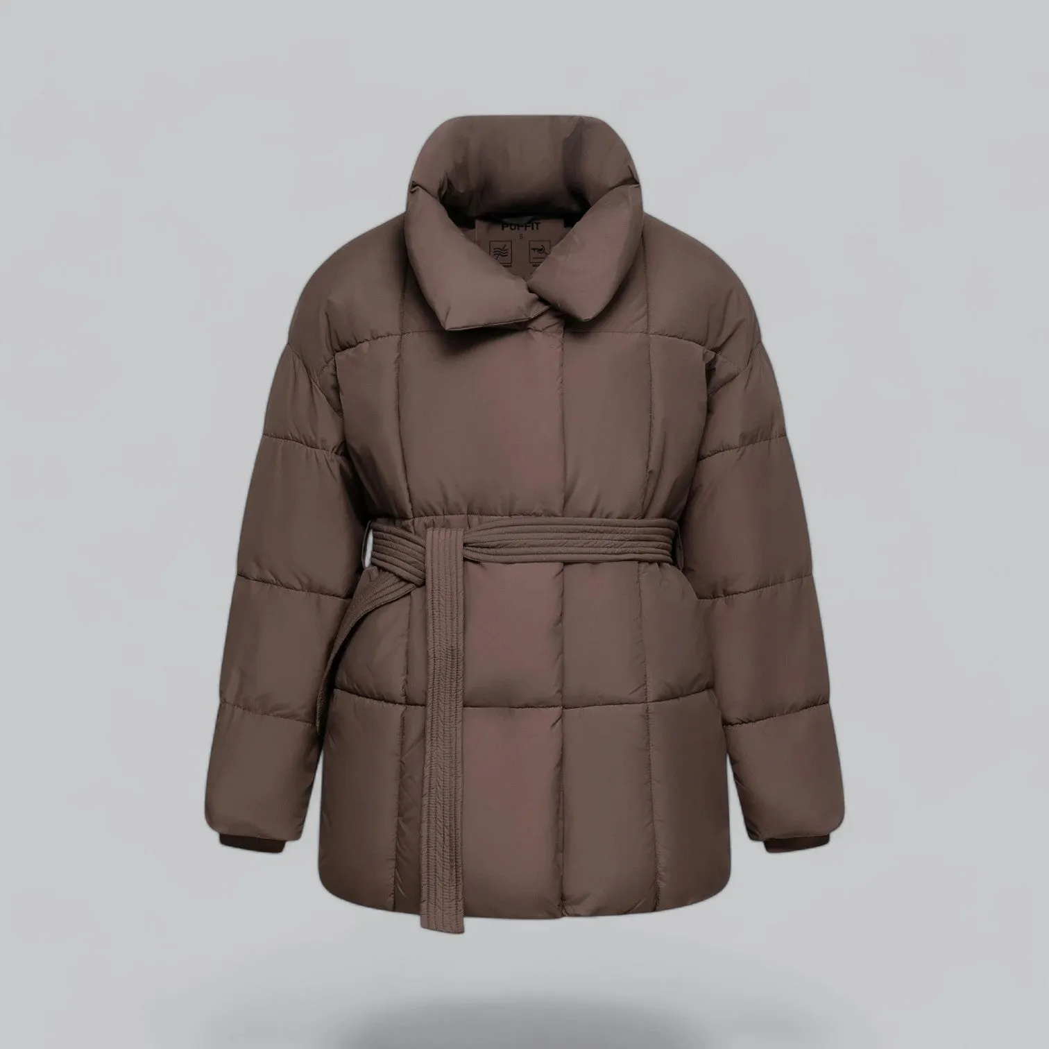 Women's Waterproof Belted Puffer Down Jacket | Insulated, Lightweight, Stylish Outerwear for Cold Weather