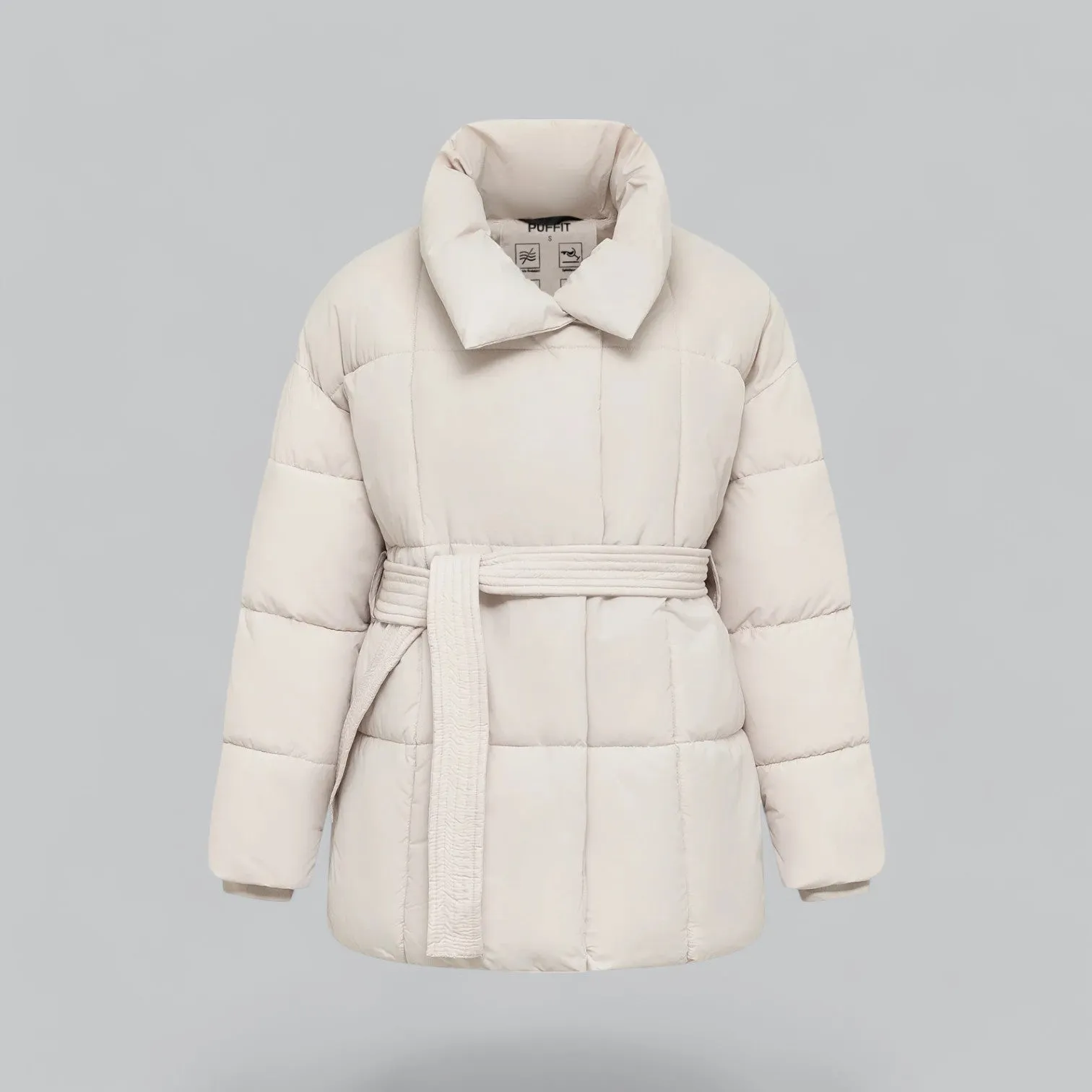Women's Waterproof Belted Puffer Down Jacket | Insulated, Lightweight, Stylish Outerwear for Cold Weather