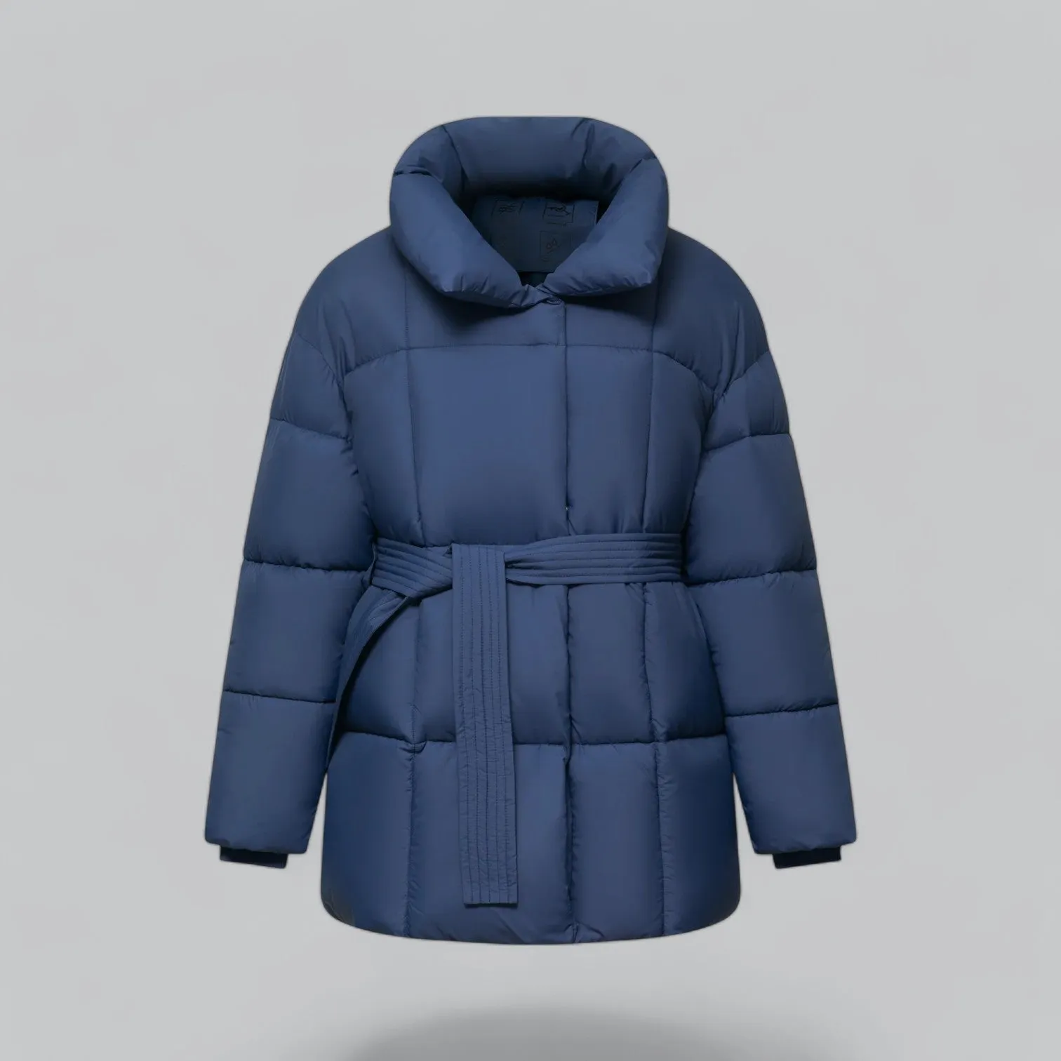 Women's Waterproof Belted Puffer Down Jacket | Insulated, Lightweight, Stylish Outerwear for Cold Weather