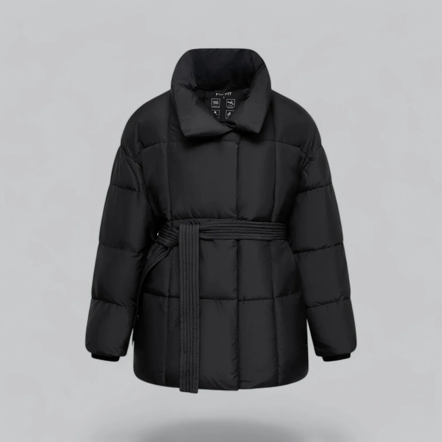 Women's Waterproof Belted Puffer Down Jacket | Insulated, Lightweight, Stylish Outerwear for Cold Weather