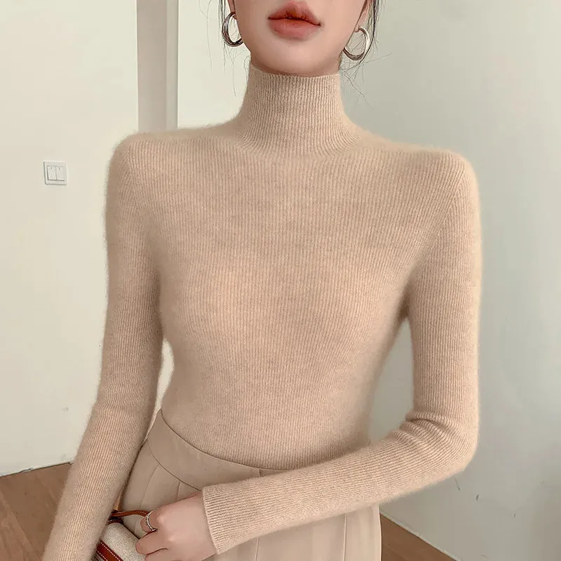 Wool Mock Neck Sweater