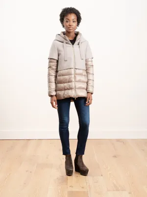 wool short jacket with hood