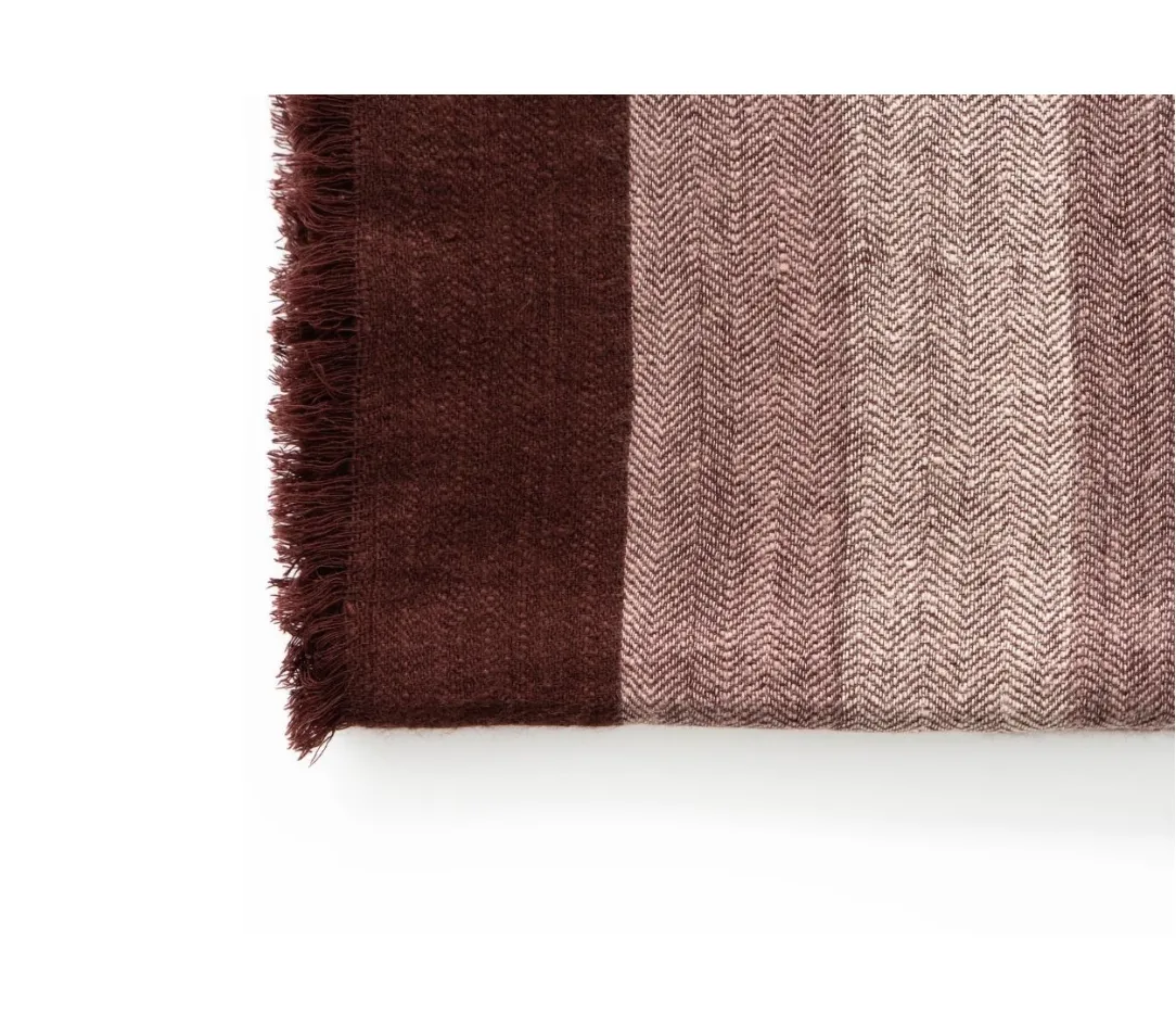 Wool Throw Red Brown