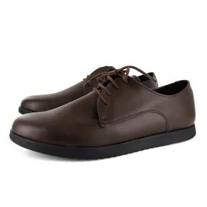 WYSO Oregon : Youth/Mens Leather Formal/School Shoe in Choc Ranger (PETA-approved Vegan Bioveg Leather)
