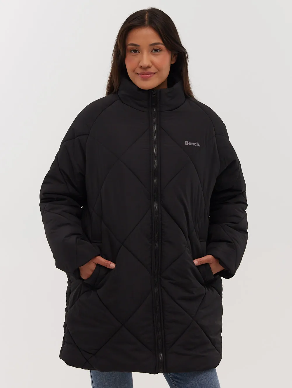 Yarah Oversize Diamond Puffer Coat