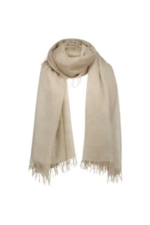 Yarnsmith Clover Cashmere Luxury Scarf Wheat