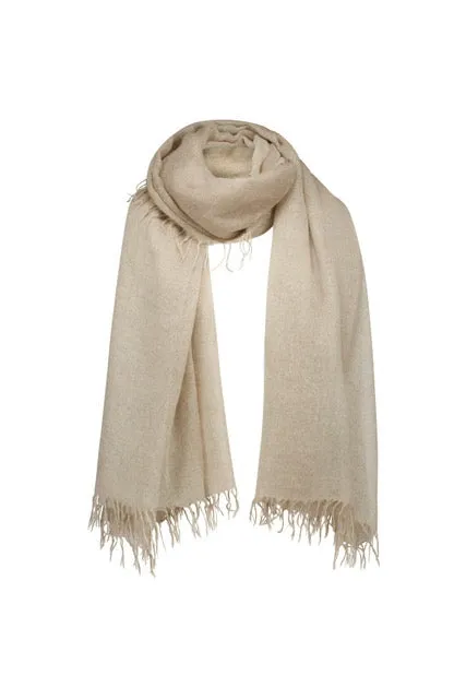 Yarnsmith Clover Cashmere Luxury Scarf Wheat