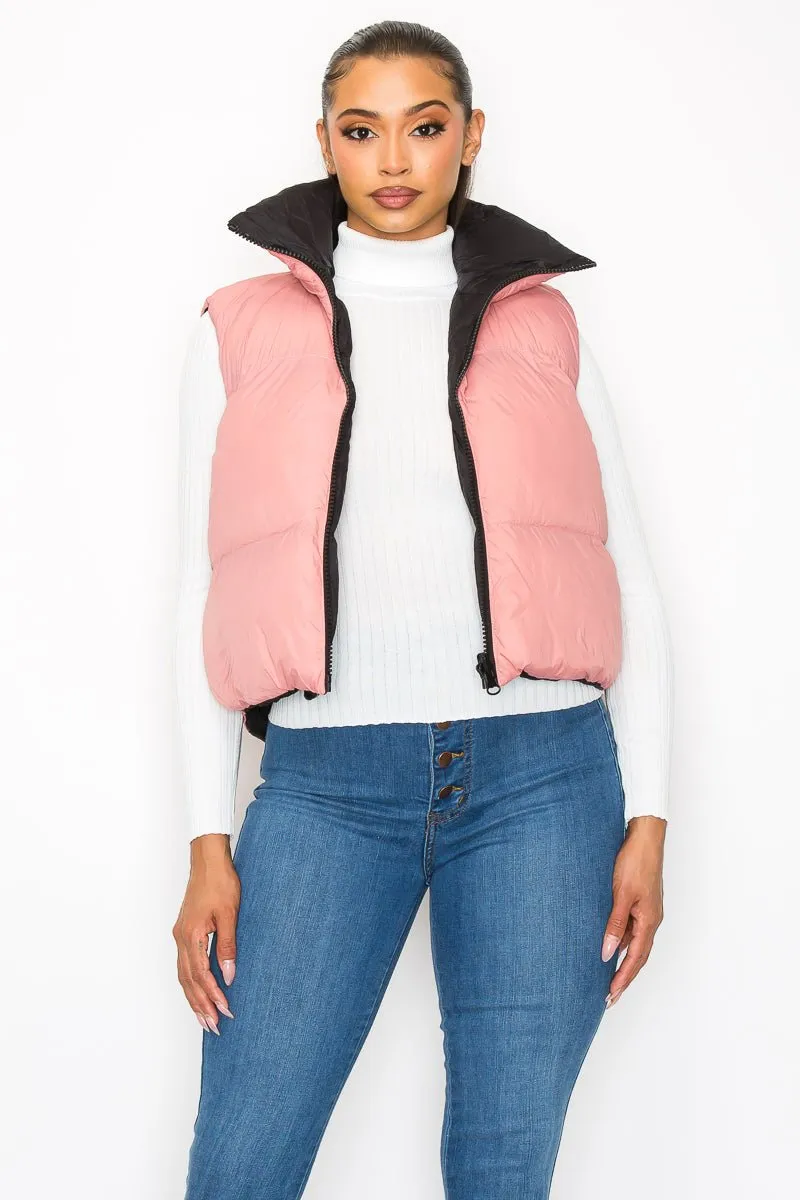 You Can't Change Me Reversible Puffer Vest