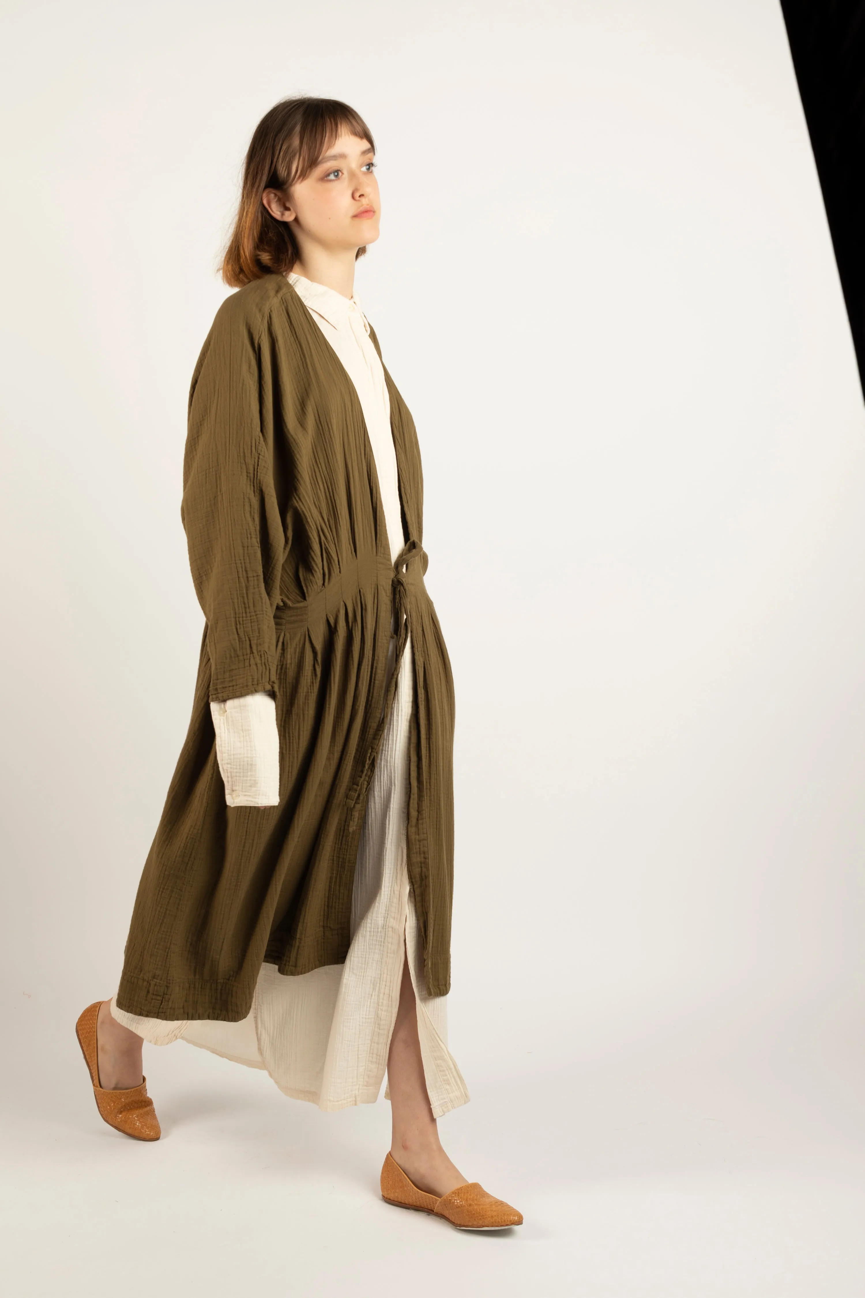 Zoe coat in kelp